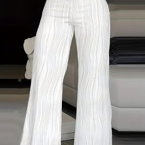 Women's 2025 Summer Fashion Wide-Leg Pants - Sheer Mesh Design