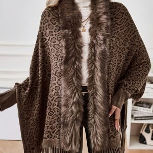 Leopard Print Fringed Cardigan - Attitude & Comfort