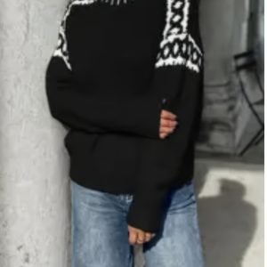 Women's Elegant Half-Turtleneck Sweater