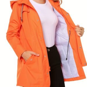 Raincoat Women Long Hooded Trench Coats Lined Windbreaker For Outdoor And Travel In Spring And Autumn, Stylish And Windproof, Available In S-XXL Sizes