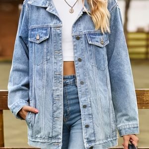 Womens Button Denim Jacket