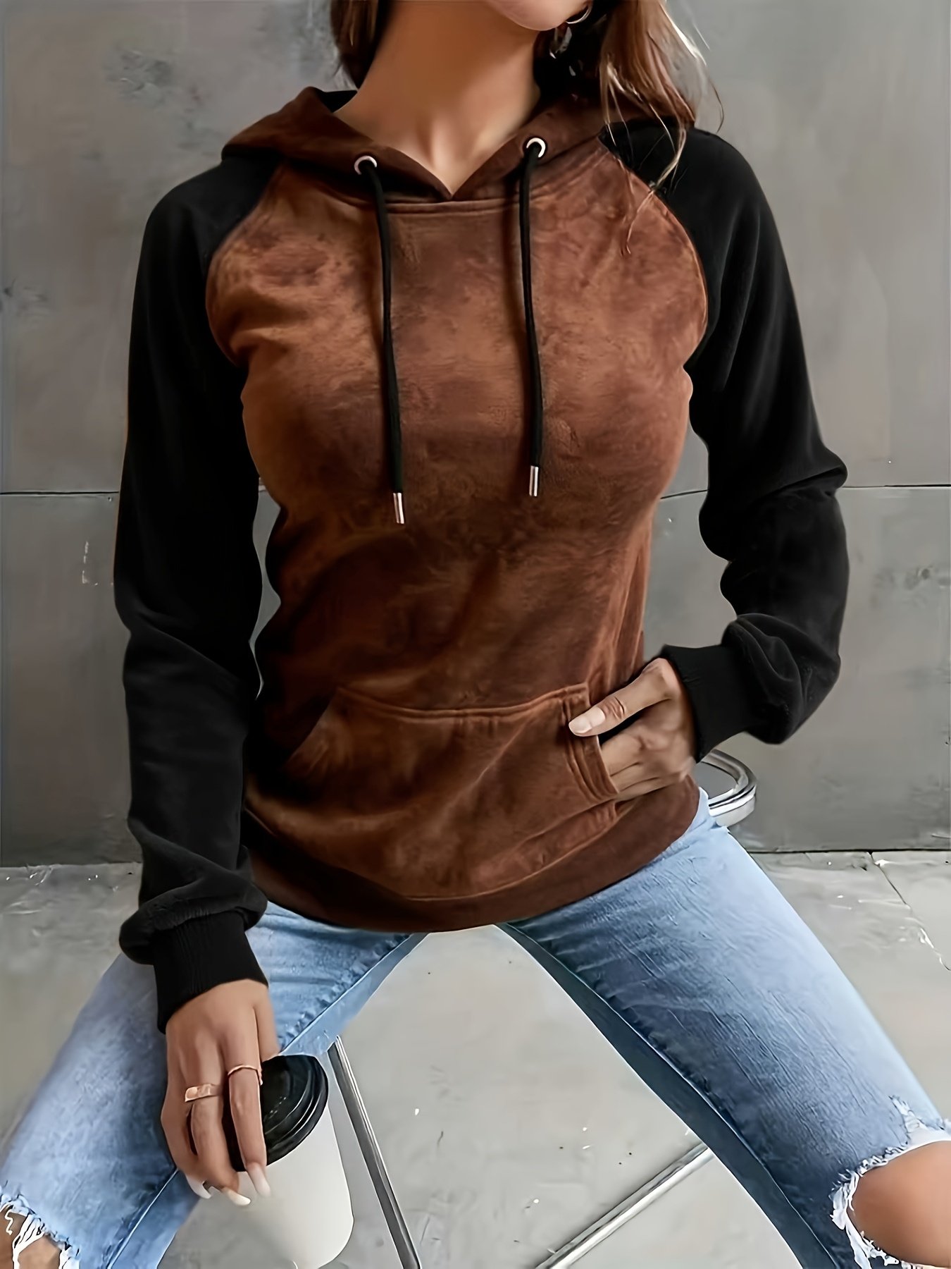 Women's Patchwork Hoodie