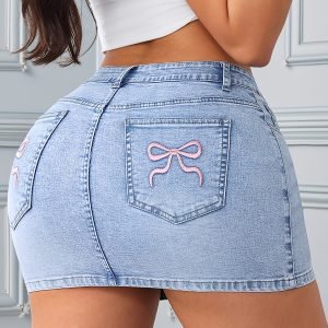 Embroidered Boho Mini Skirt - Casual Comfort