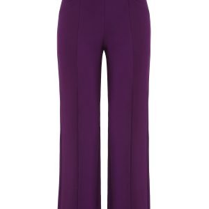 Plus Size - Plus Size - Women'S Plus Size Elegant Wide-Leg Pants, Fashionable Formal Pants, High-End Metal Chain, Exquisite Design, High-Waisted, Elastic, Versatile, Suitable for Daily And Commuting Office Wear, Suitable for All Seasons