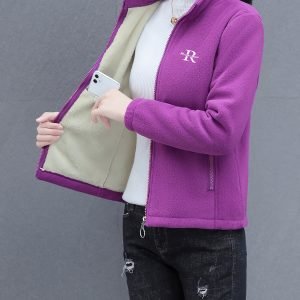 Women's Jacket Lined Warm Cardigan Top 2024 New Autumn Winter