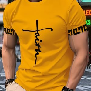 Men'S Tank Top, T-Shirt Short Sleeve Round Neck Outdoor Commute Fashion
