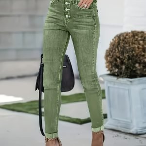 Women's Skinny Rolled-Hem Denim Jeans