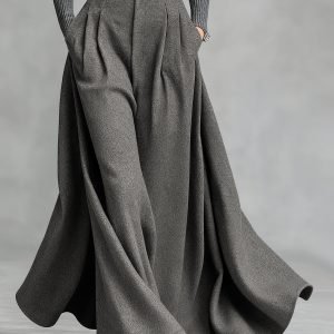 Elegant A-Line Maxi Skirt - Versatile Spring & Autumn Style