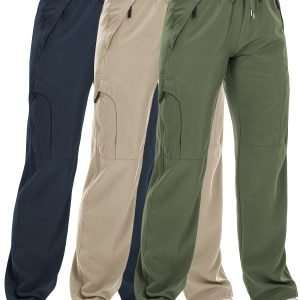 3-Pack Women's Outdoor Cargo Pants - Quick-Dry Hiking & Fitness Trousers