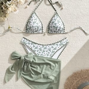 Women's Stylish and Fresh Bikini Set – Contemporary Vacation Swimwear