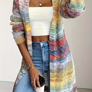 Women's Gradient Color Block Cardigan