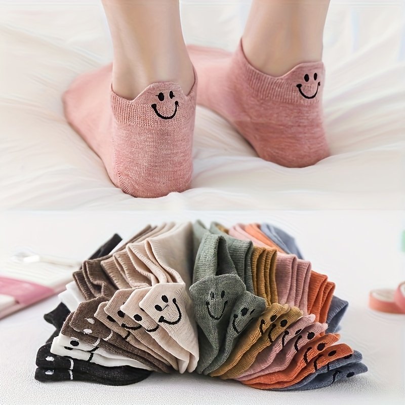 10-Pair Smile Ankle Socks