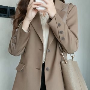 Oversized Long Blazer with Suit Lapels