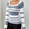 Women's Color-Block Slim-Fit Plush Sweater - Elegant Special Edition Knitwear