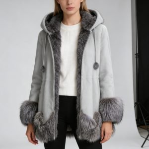 Plus Size - Duty Free Shipping 2025 Autumn And Winter Plus Size Women'S Mid To Long Fur Collar Imitation Fur Jacket, Made Of Synthetic Fur, With A Plush Hooded Design, Fashionable And Versatile, Stylish And Suitable For Commuting