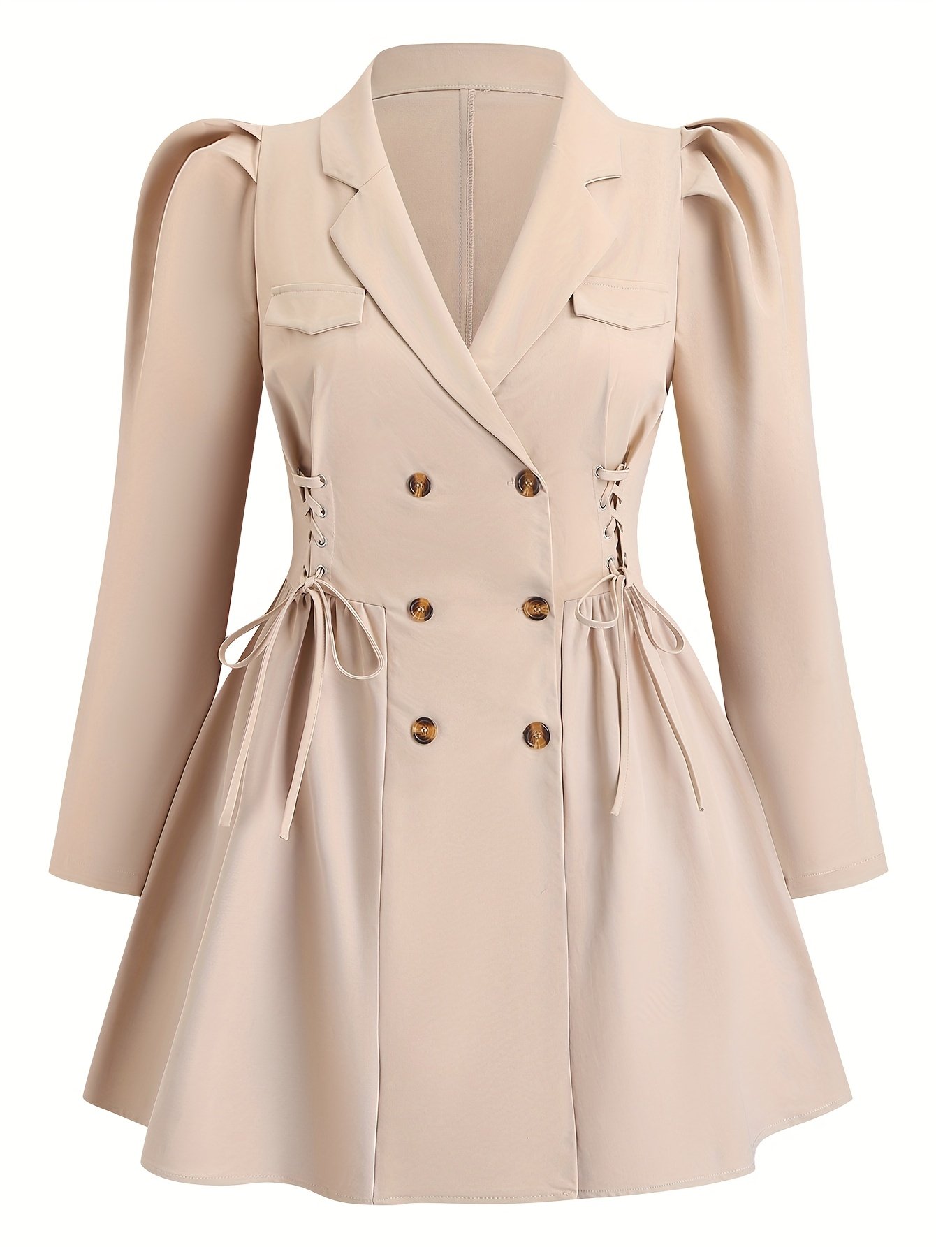 Plus Size Khaki Trench Coat