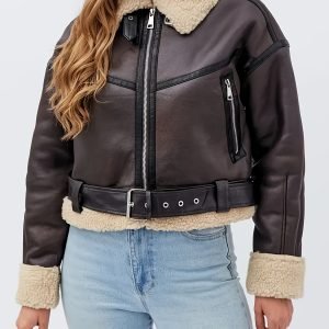 New Stylish And Versatile European And Style Warm Motorcycle Jacket for Women