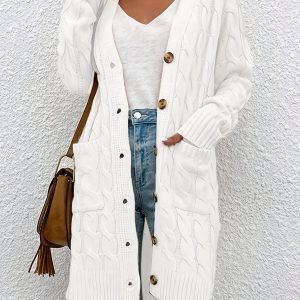 Casual V-Neck Button Cardigan