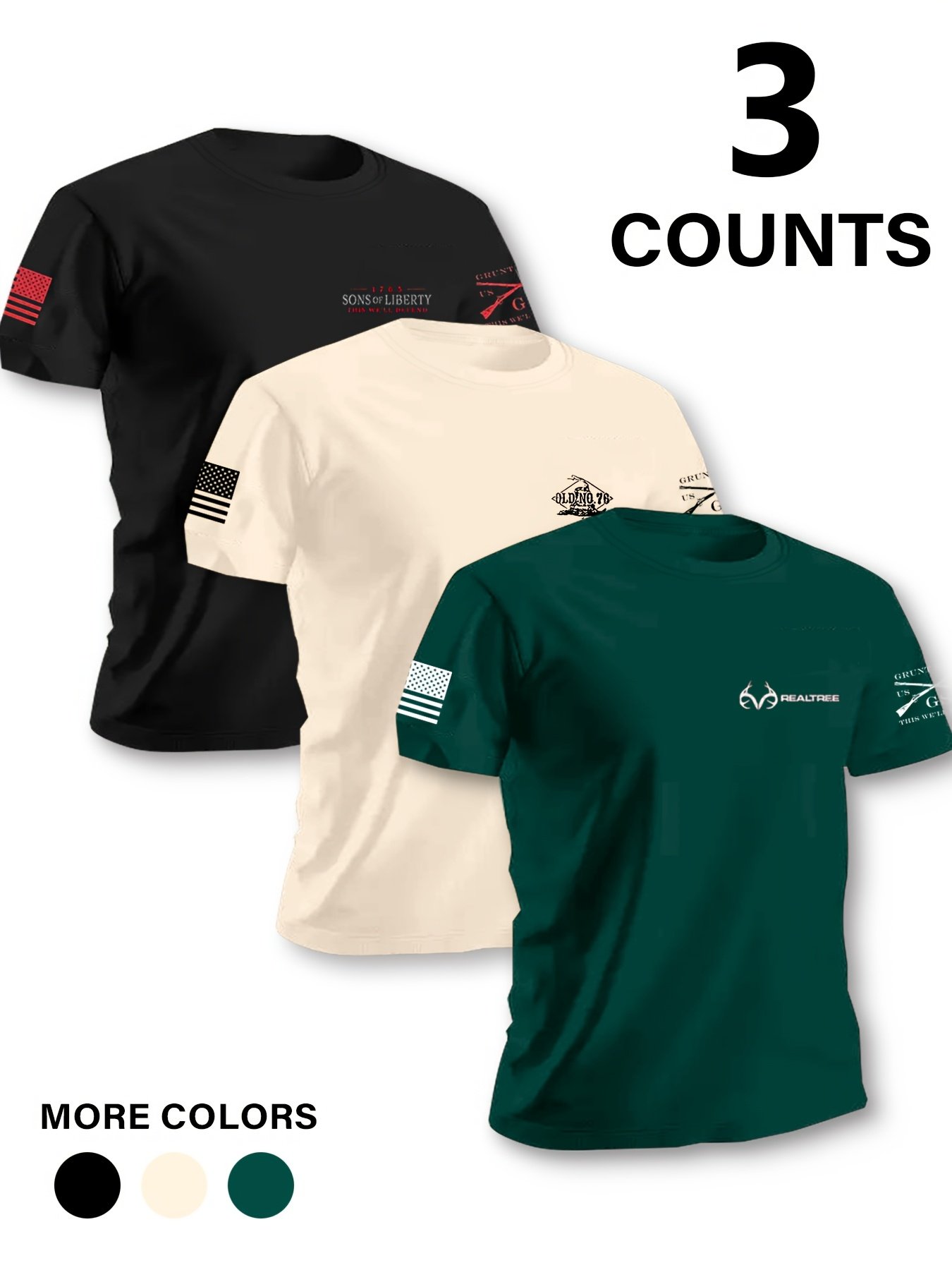 Men's Goose Print T-Shirt Set