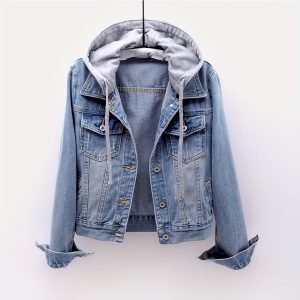 Casual Hooded Denim Short Jacket