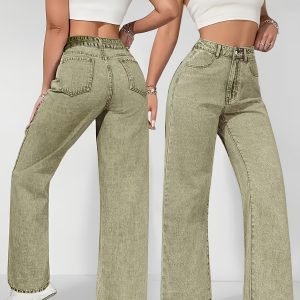 Women's Plus Size Stretch Denim Jeans - Tummy Control & High-Waisted