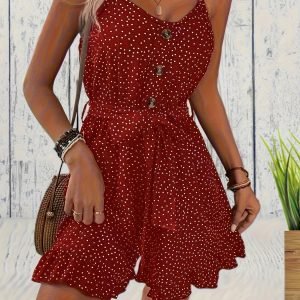[Polka Dot Romper] 8295 Polka Dot Romper