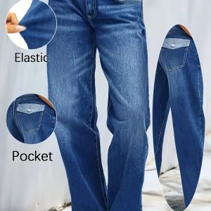 Women's Solid Color Straight-Leg Pants - Minimalist Casual Style