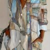 Women's Elegant Special Edition Printed Shirt - Sophisticated Casual Button-Down