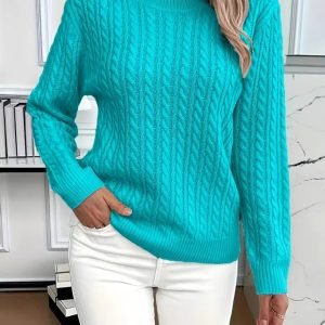 Women's Classic Twist Crew Neck Sweater
