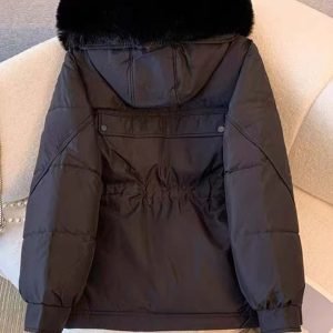 Women's Waist-Defining Mid-Length Parka - Hooded Winter Coat
