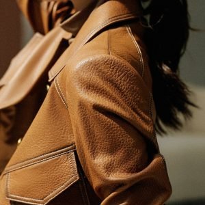 Haining Spring And Autumn New Faux Leather Jacket, Women'S Short Slim Motorcycle Jacket, Single Lined Faux Leather Jacket Model C2707