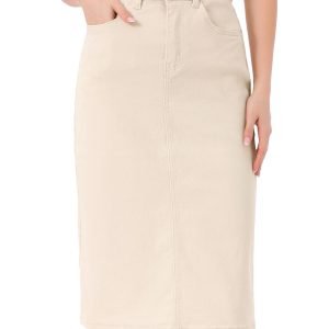 Plus Size Velvet Midi Skirt - High-Waisted Elegant Style