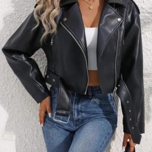 2026 Short Faux Leather Jacket - Vintage Slim-Fit Style